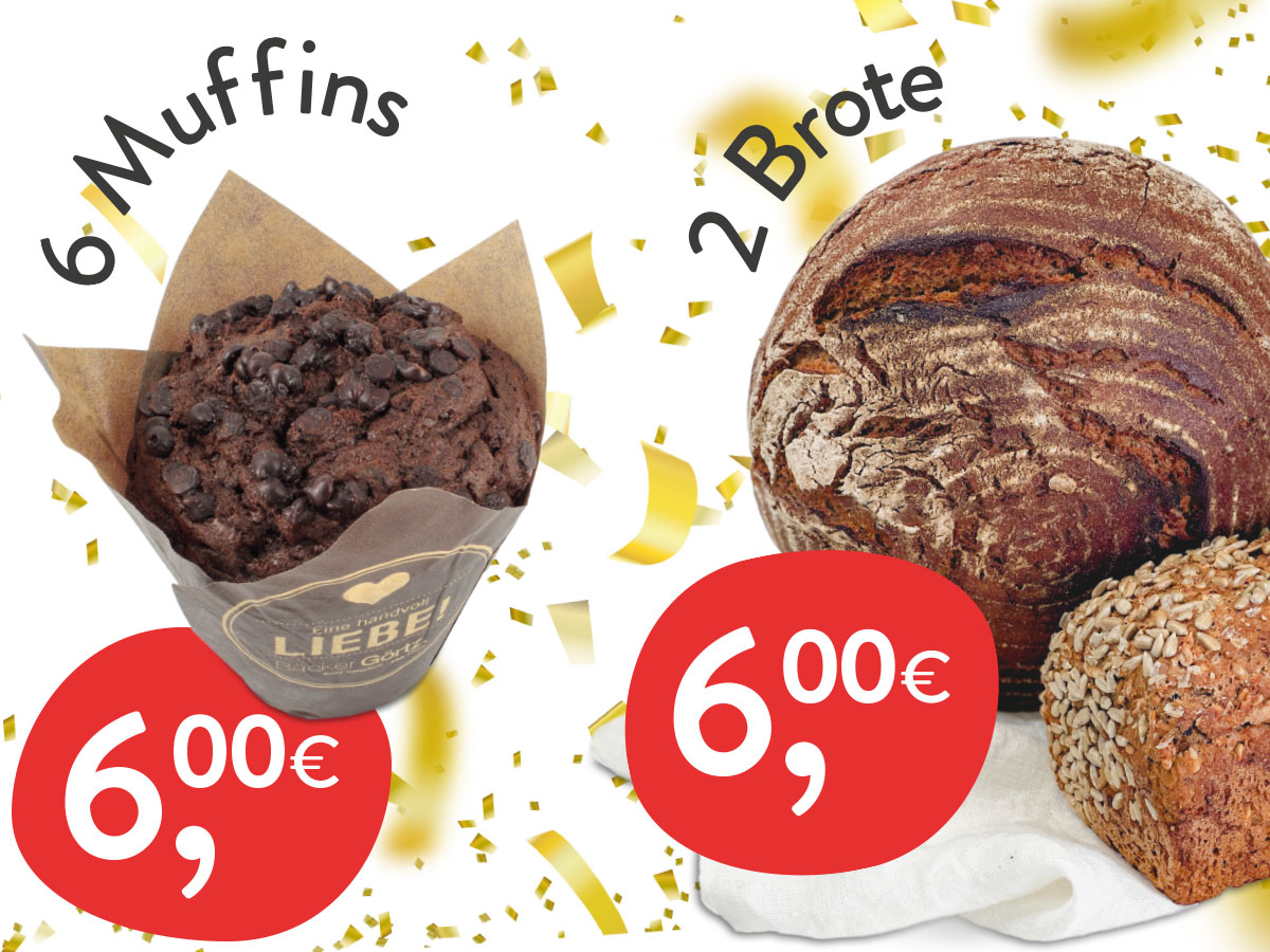 Angebote Muffins und Brote